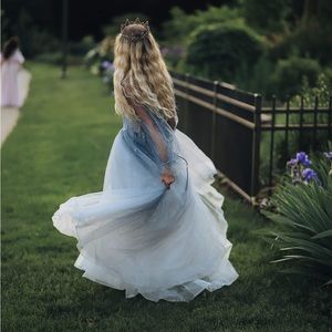 Gorgeous Blue-Purple Flowing Gown for Prom or Party! Two sizes!